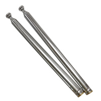 1Pc AM FM Radio Universal Antenna 5 Sections Telescopic Stainless Steel Aerial Antenna Female Antenna Rod Antenna Radio Tools