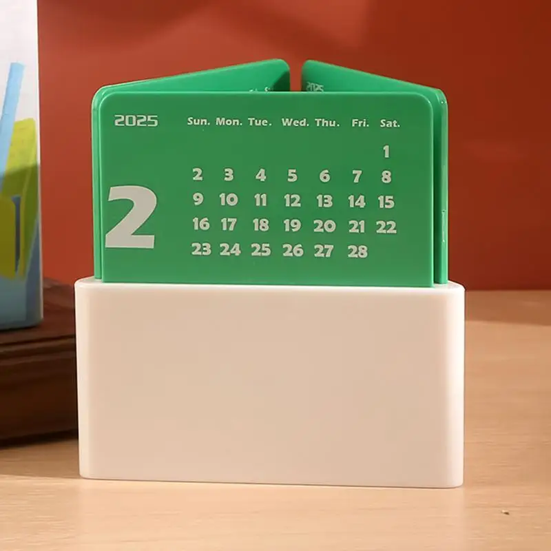 Calendário de mesa com suporte para caneta, calendário mensal de mesa com organizador de caneta, calendário de mesa 2025, suporte para caneta, prateleira de mesa