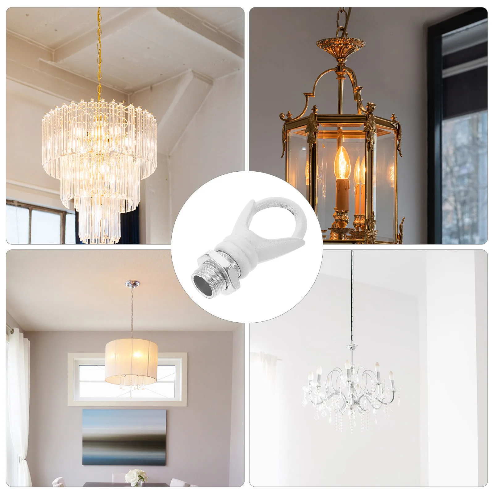 

2 pcs Lampshade Ring Holders E27 Socket Lighting Fixture Support For Chandeliers Ceiling Bedroom Living Room Decor