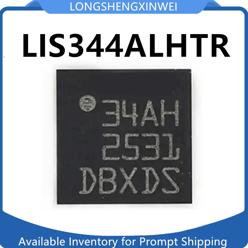 1PCS LIS344ALHTR LIS344ALH Screen Printed 34AH LGA16 Analog 3-Axis Acceleration Sensor Chip