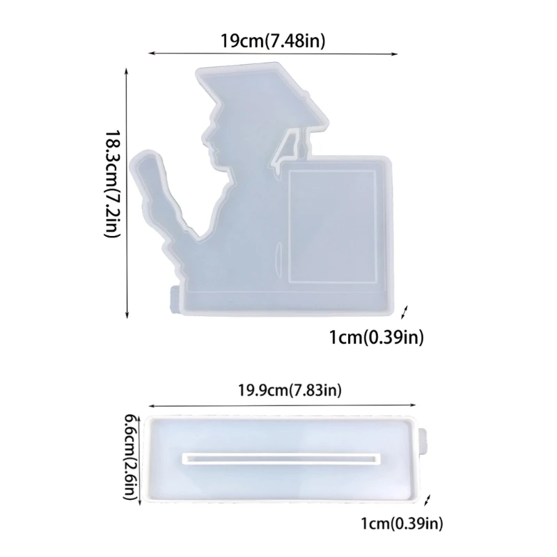 Easy to Use Silicone Mold Set Flexible Photo Frame Crafting Mould Epoxy Molds for Handmade Graduation Decorations