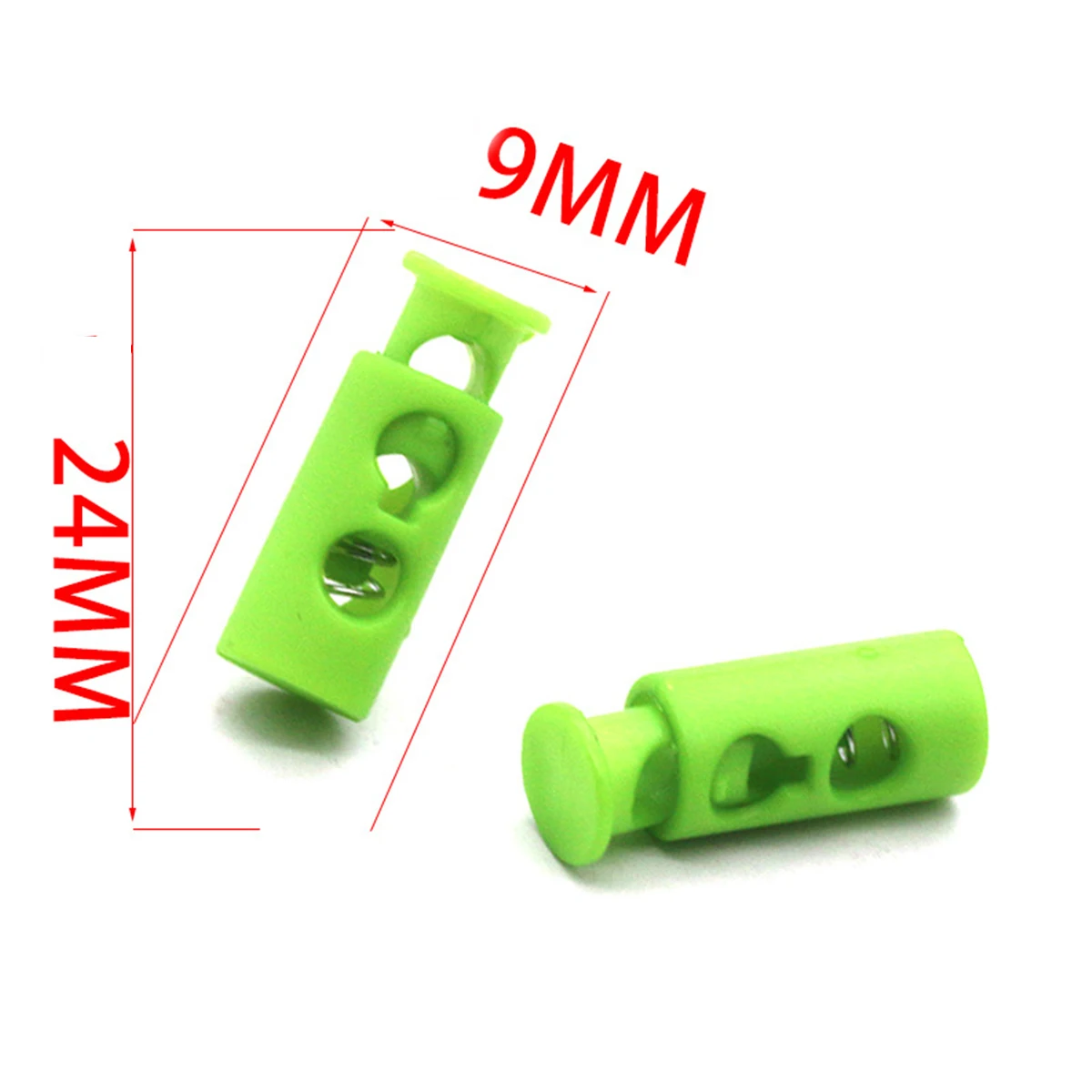 10Pcs Plastic 2 Holes Cord Lock Spring Stop Toggle Stopper Clip For Sportswear Shoes Rope DIY Craft Parts Garment Accessories