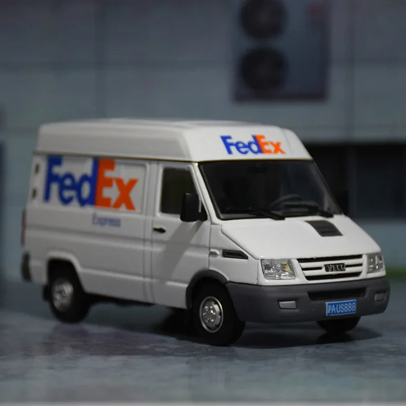 Diecast  Metal Alloy 1:43 Scale For IVECO FedEx VAN Car Replica Model Toy For Collection