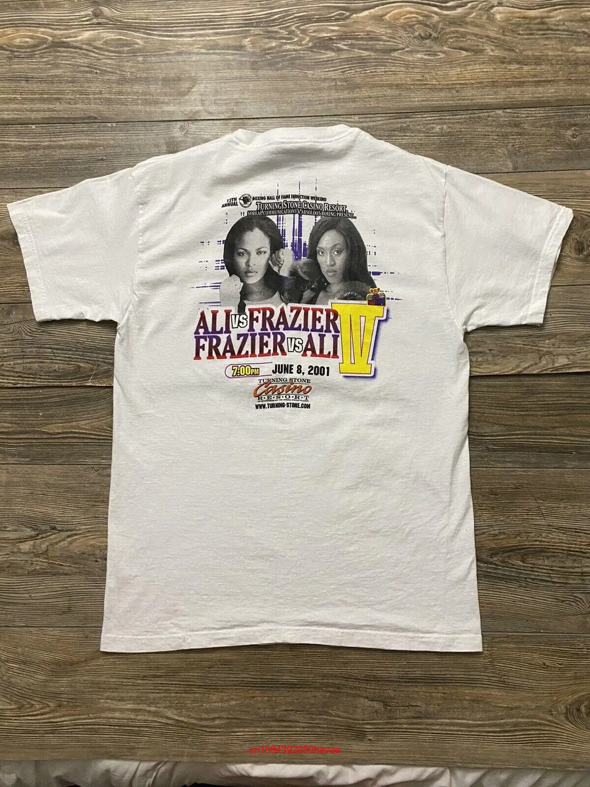 Винтажная Футболка LAILA ALI против жакки фраза поворотный камень казино размер большой длинный или короткий рукав