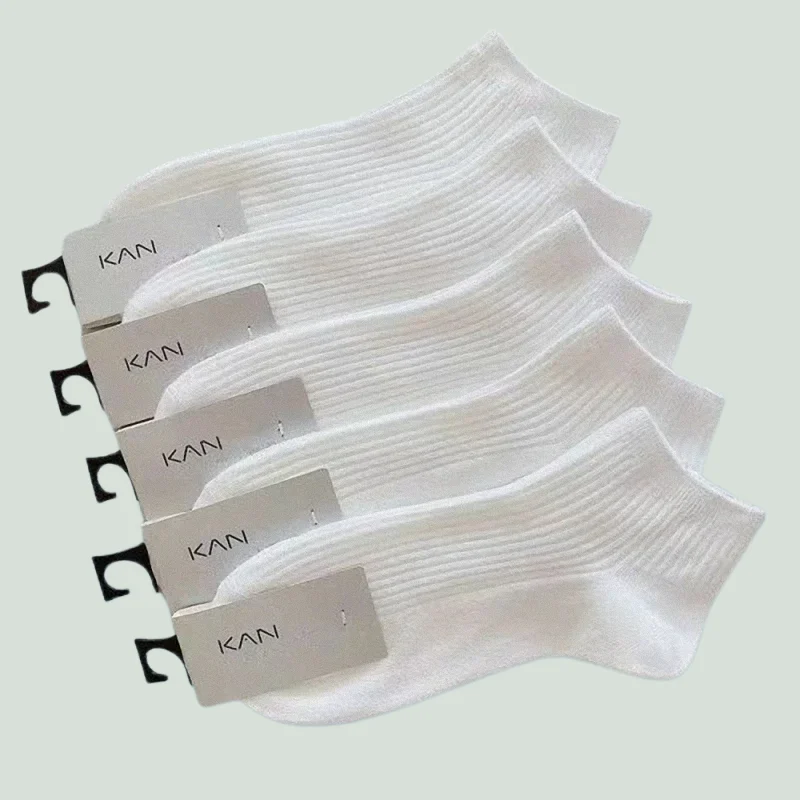 Calcetines tobilleros de algodón para hombre y mujer, calcetín Invisible absorbente de sudor, de corte bajo, de alta calidad, 5/10 pares