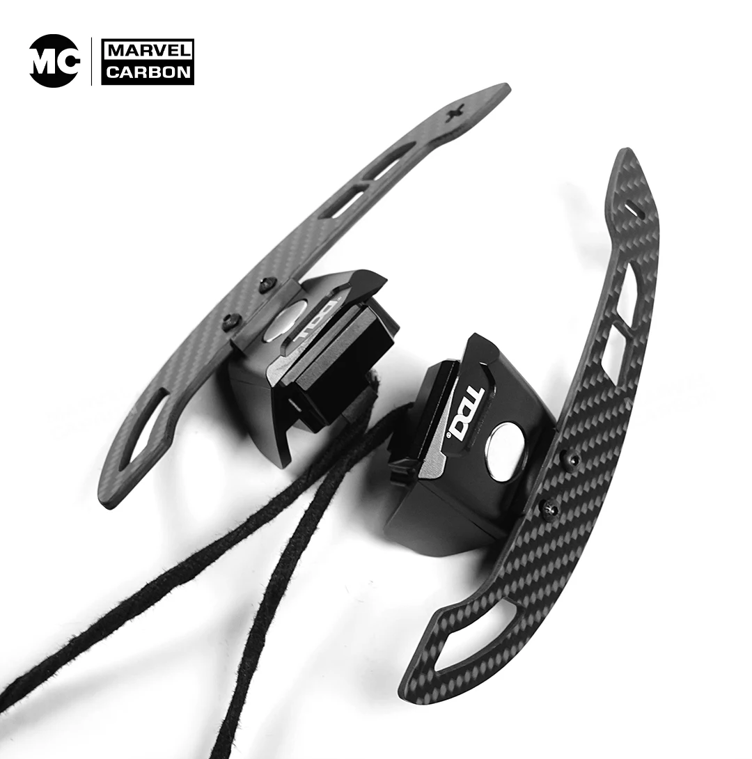 MC Carbon Fiber Steering Wheel Shift Paddle For VW Golf 5 Glof 6 MK5 MK6 GTI CC Magnetic Paddle Shifter view 6