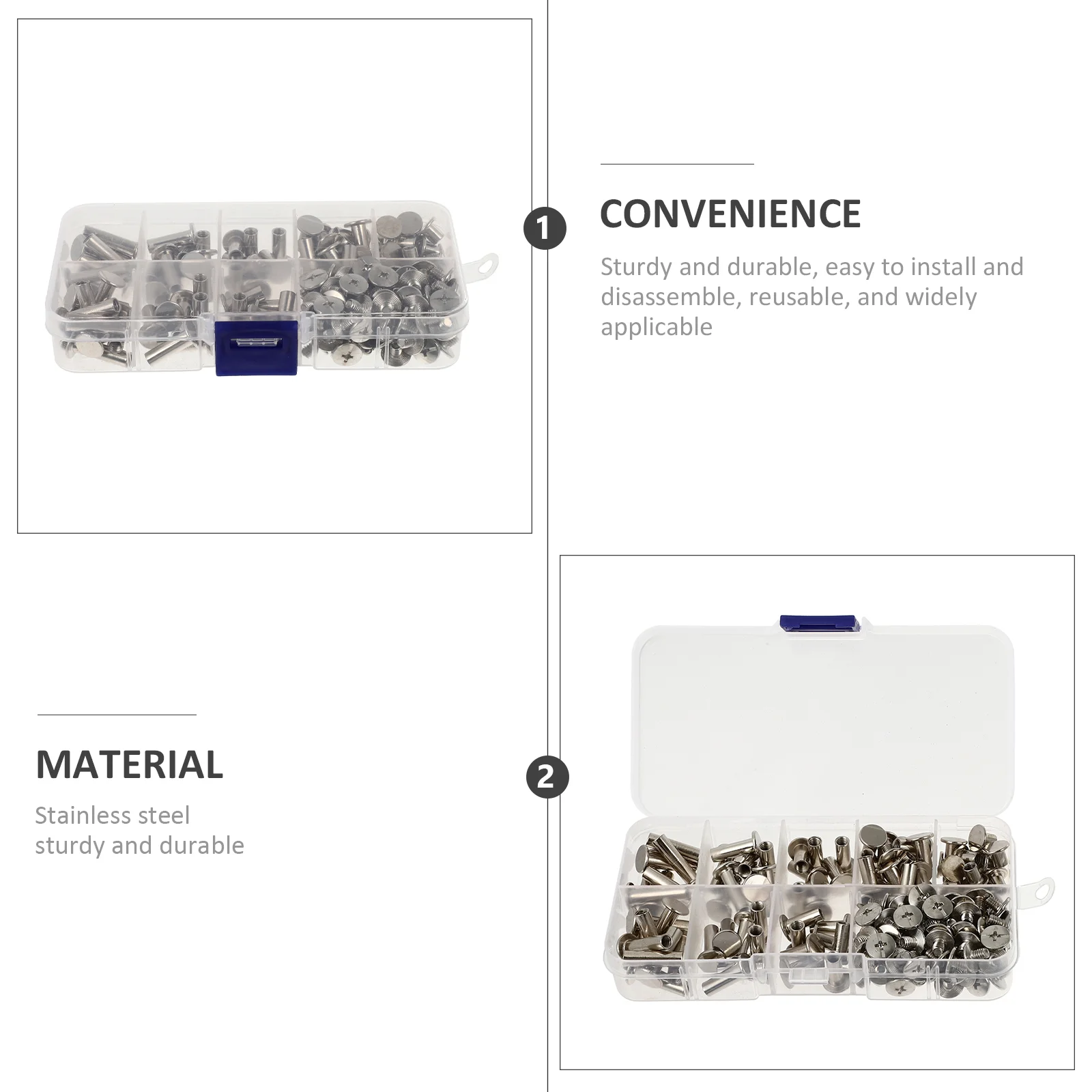 Ledger Binding Rivets DIY Screw Post Account Book Scrapbook Stainless Steel Column Craft