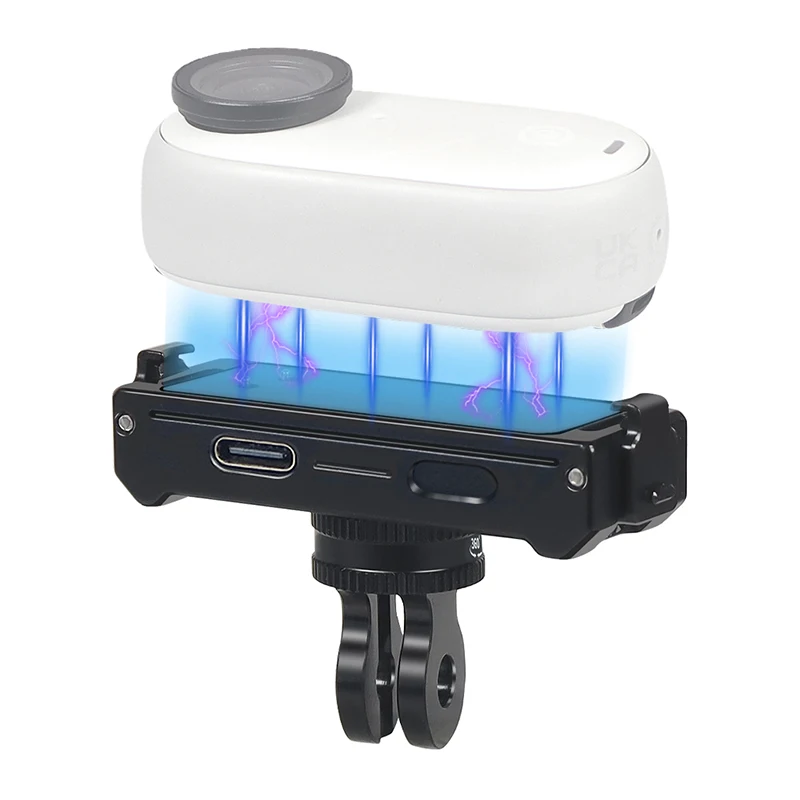 Für Insta360 GEHEN 3 3S Magnetische Quick Release Halterung Stativ Helm Basis Typ C Lade Adapter Fahrrad Lenker Klemme halterung