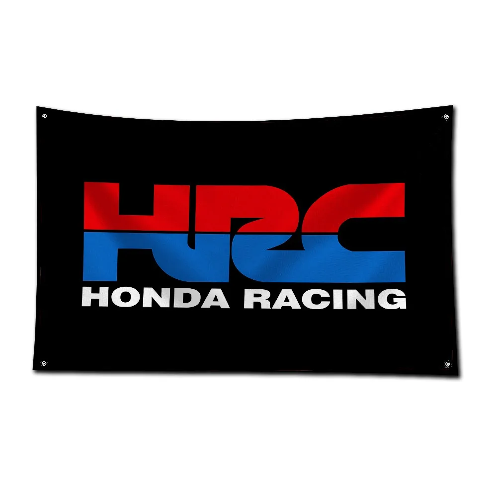90X150CM For Honda HRC Racing Emblem Motorcycle Flag Polyester Printed Racing Banner Flag Club Bar Room Garage Decor Accessories view 3
