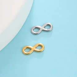 EUEAVAN 20pcs/lot Infinity Charm Connectors Stainless Steel Charms Necklace Bracelets Earrings Making Small Pendant DIY Supplies