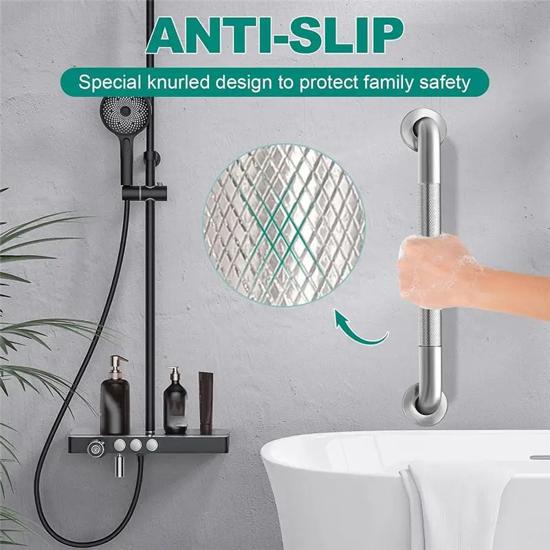 AEE2-Bathtub And Shower Grab Bars Bathroom Shower Grab Bars Grab Bars Non-Slip Shower Handles