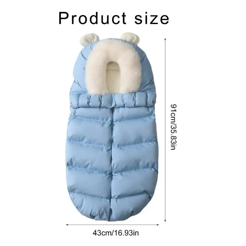 U13F śpiwór do wózka dziecięcego 2024 wózek zimowy ciepły otulacz odzież uniwersalne wózki śpiwór wiatroszczelny niezbędny na