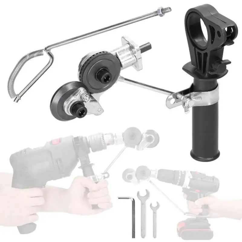 1 Pc Electric Drill Plate Cutter Metal Sheet Cutter Free Cutting Tool Nibbler Saw Cutter Plate Punch Scissors Hand Tools