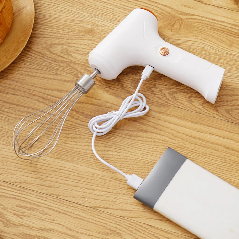 

Electric Mixer Handheld Mixer Egg Beater Set USB Rechargeable Wireless Food Blender Tool for Kitchen for Baking & Cooking