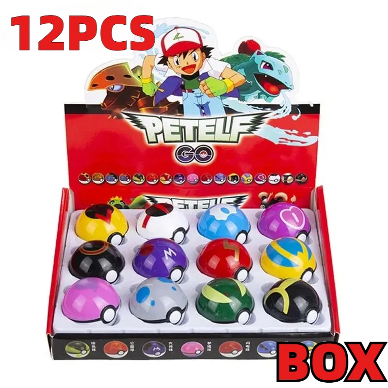 Pokemon Figure 12pcs/Set Poké Ball Pokeball Action Figure Cartoon Anime Kawaii Doll Poke Ball Collection Birthday Best Gifts