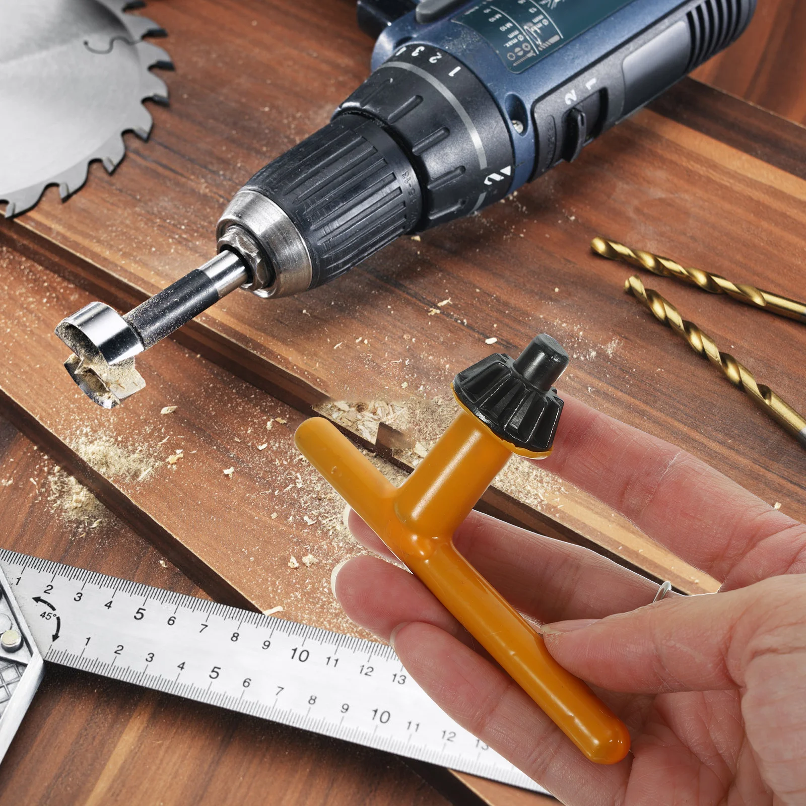 4 قطعة مثقاب تشاك مفتاح الصلب استبدال مقبض دائم للحفر الكهربائي الصحافة تشاك لقط وجع أداة العمل كفاءة #5