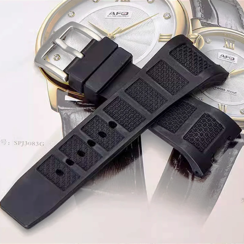 Comfortable Breathable Watchbands for IWC Engineers Concave Interface Solid Stainless Steel Needle Buckle Replace Watch Strap