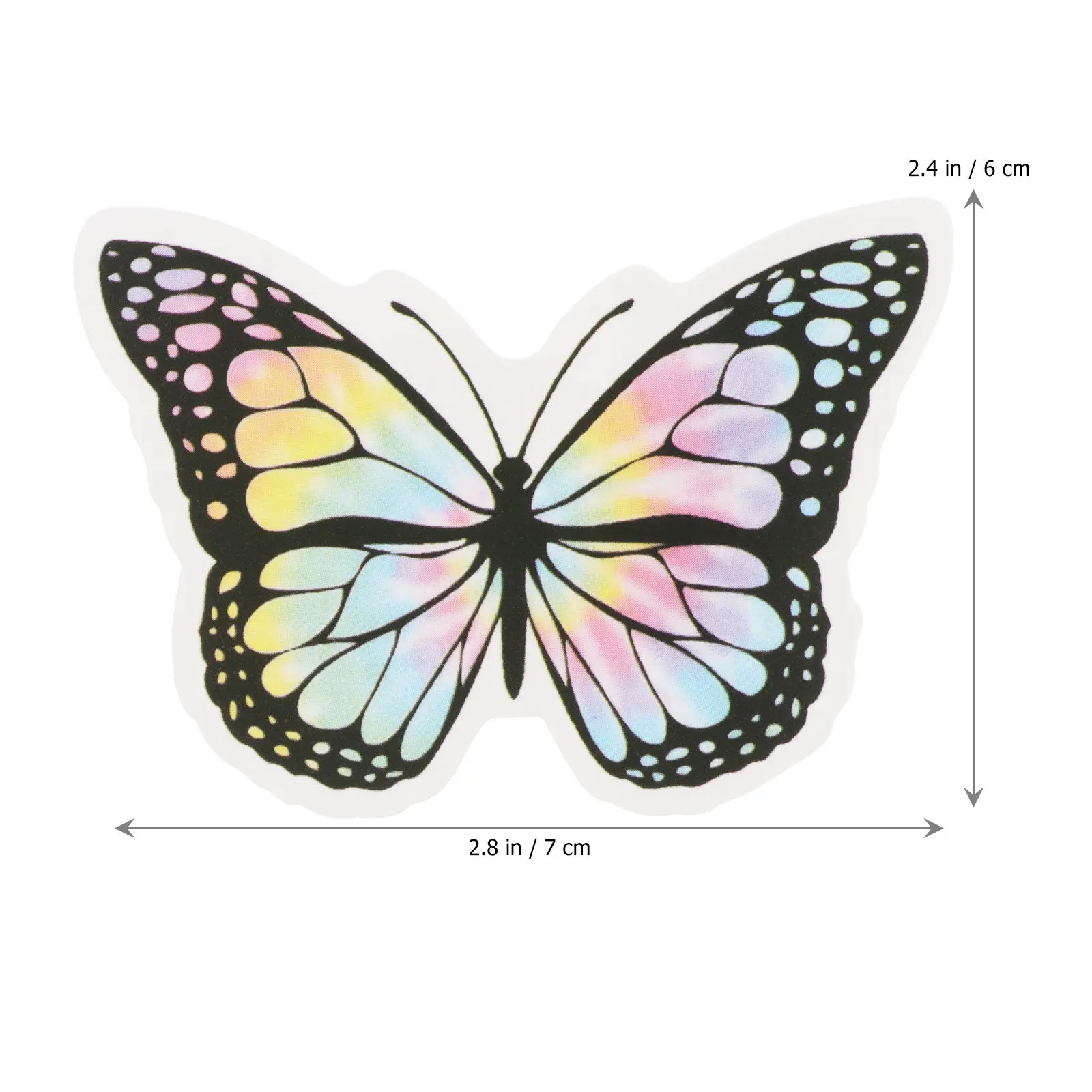 50 Pcs for Scrapbooking Stickers Paper Sheets Planner Accessories Collage Decor Colorful Butterfly