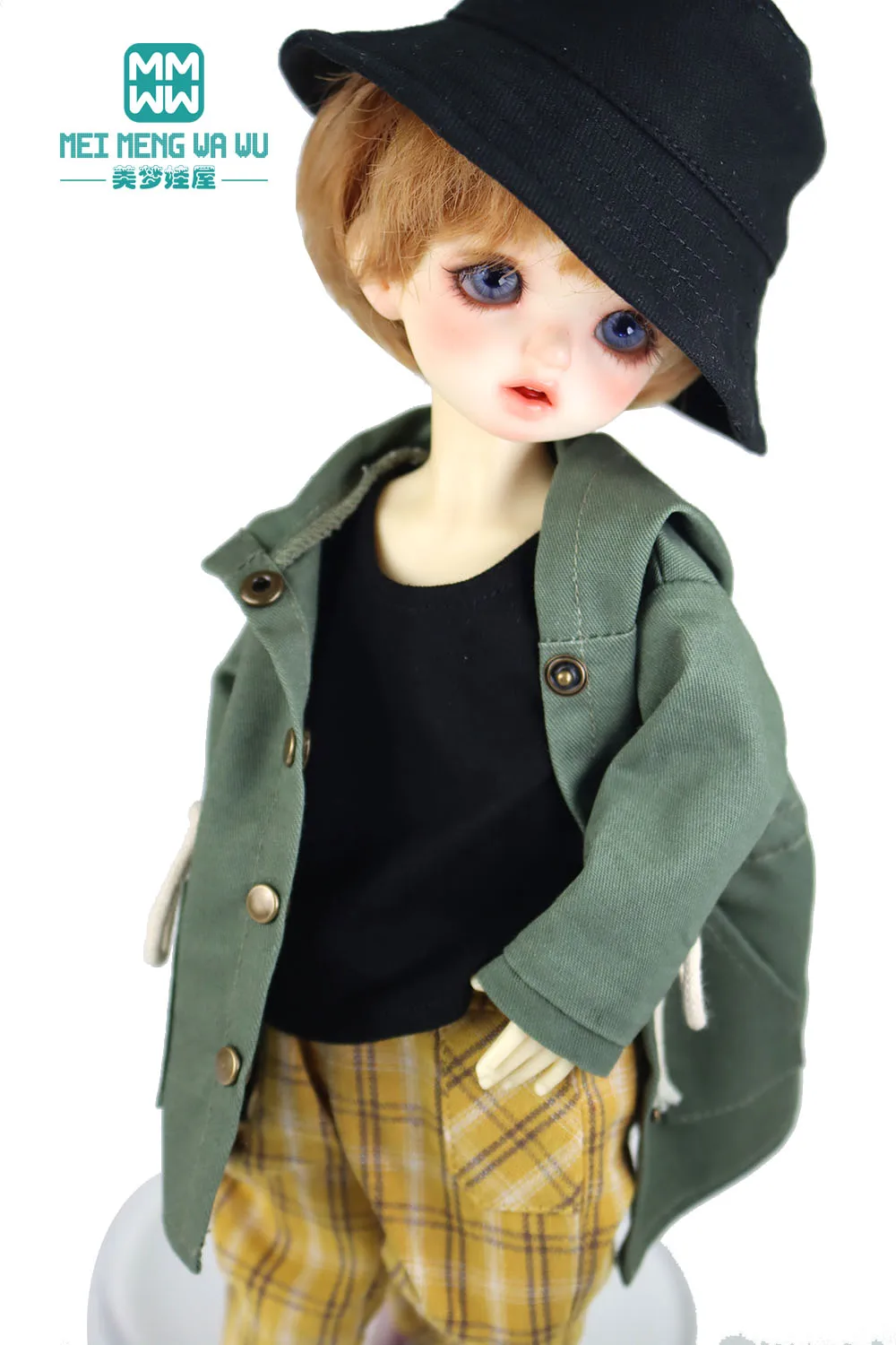 

BJD Doll Clothes28-30cm 1/6 BJD YOSD doll clothes Fashion hooded trench coat military green, khaki, black
