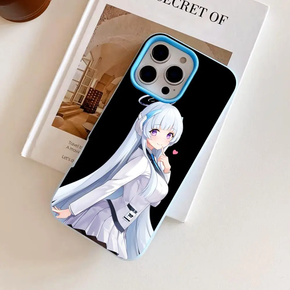 

Чехол для телефона Blue Archive Ushio Noa Jelly, двухслойный, светло-голубой, для iPhone 17 16 15 14 13 12 11 Air Pro Max Plus