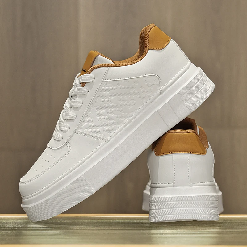 

Мужские туфли для досок, летняя повседневная модная новая легкая противоскользящая износостойкая универсальная спортивная обувь на толстой подошве, увеличивающая рост