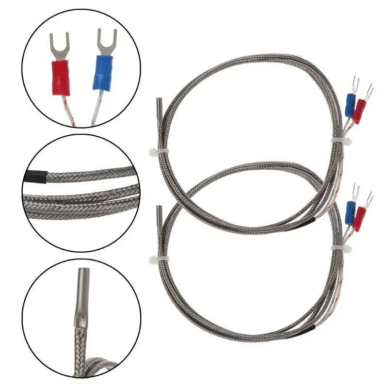 

Y1UB Waterproof K Type Thermocouple Temperature Probe 0 to 600°C 2pcs