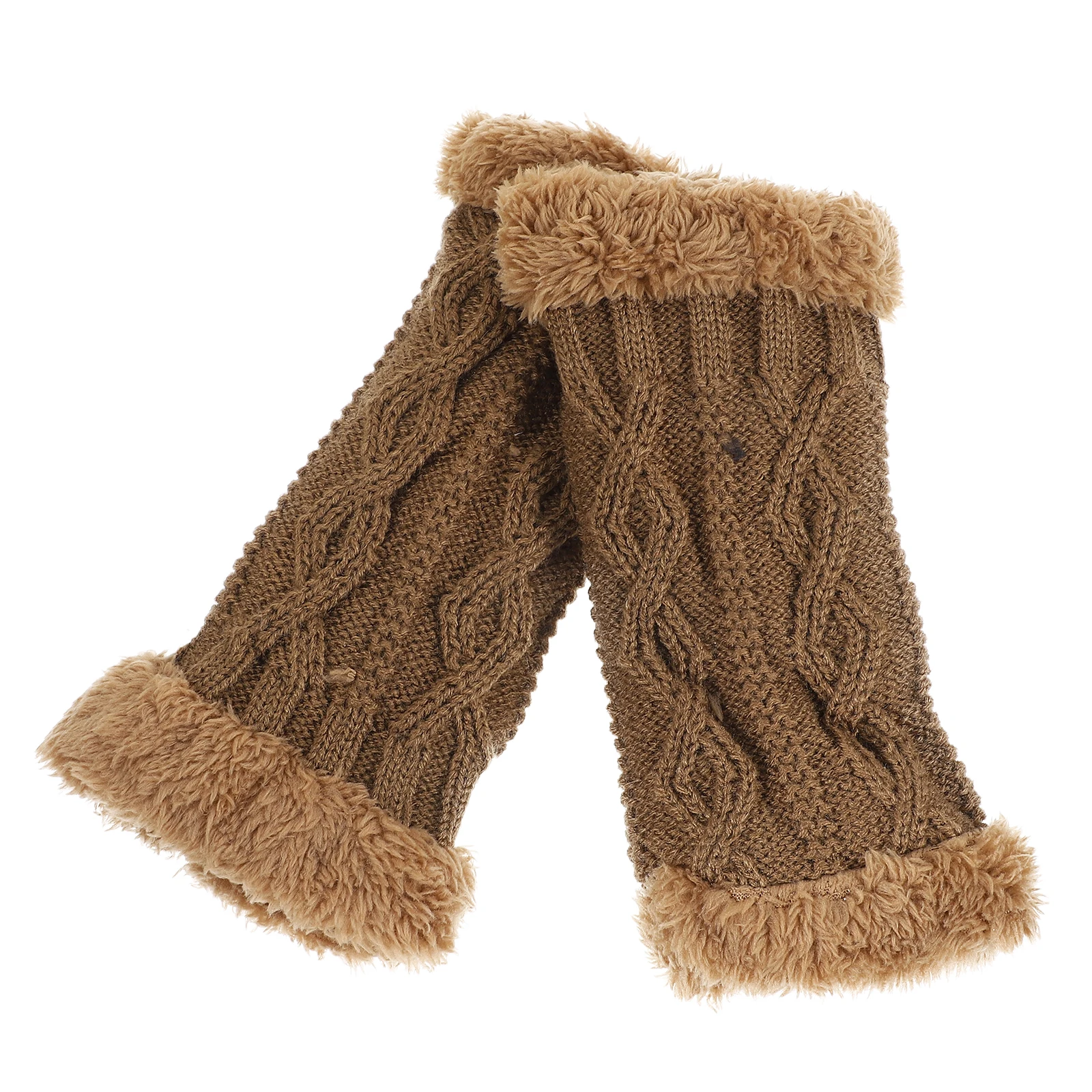

Warm Sleeves Knitted Gloves Hand Warmer Winter Warmth Keeping Chic Stylish Mittens for Women Knitting Man