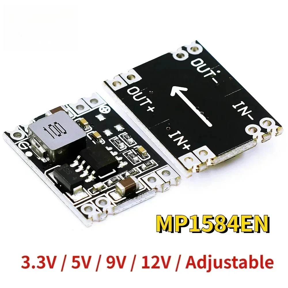 3A DC-DC Buck Converter Module MP1584EN Adjustable Step-Down Power Supply 5V-24V Input To 3.3V/5V/9V/12V Output for Arduino