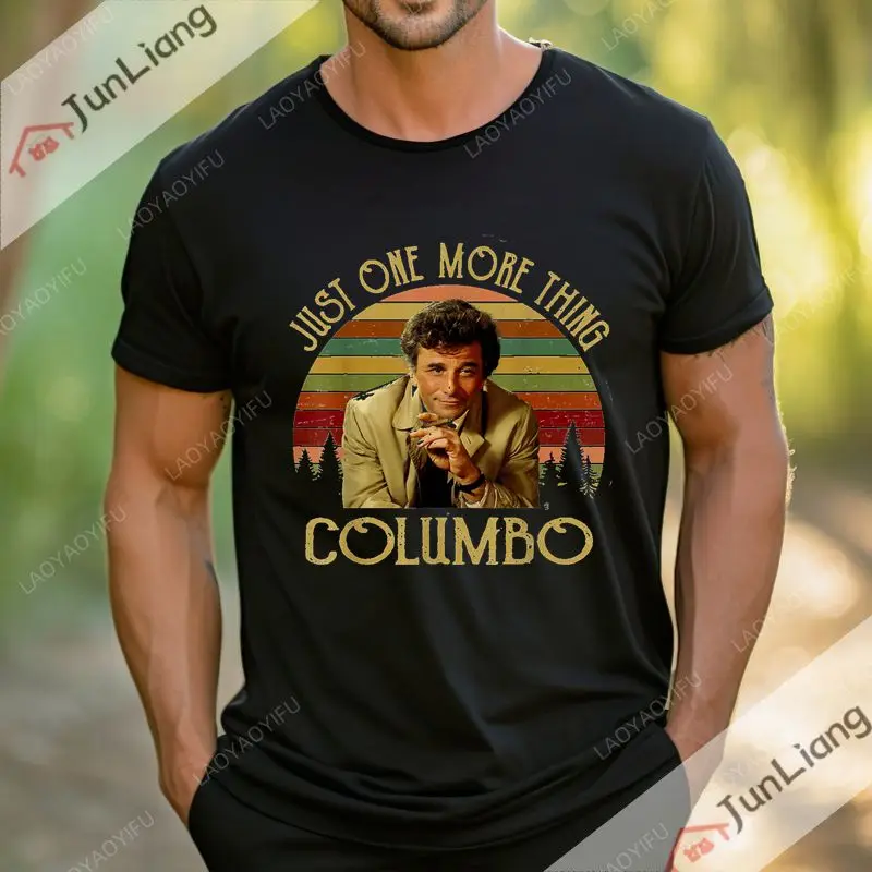 Just One More Thing Columbo, Columbo T-Shirt Summer crewneck oversized short-sleeved Harajuku Y2K top