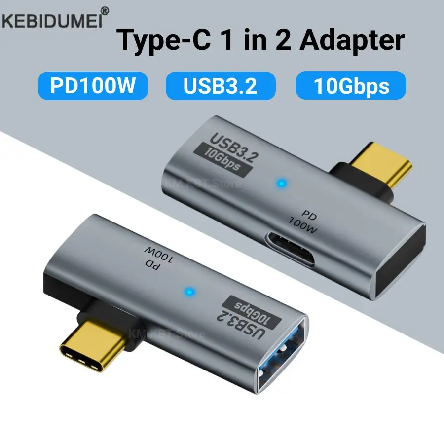 

USB C Headphone and Charger Adapter 1 in 2 out Type C Audio Adapter with PD100W Fast Charging USB C Splitter for Samsung Huawei