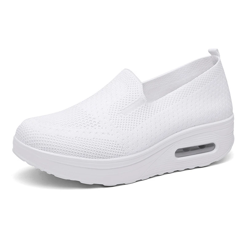 One-Foot Pedal Cover Lightweight Thick-Soled Elevated Air Cushion Sports Shaking Shoes New Style Flying Mesh Breathable Casual