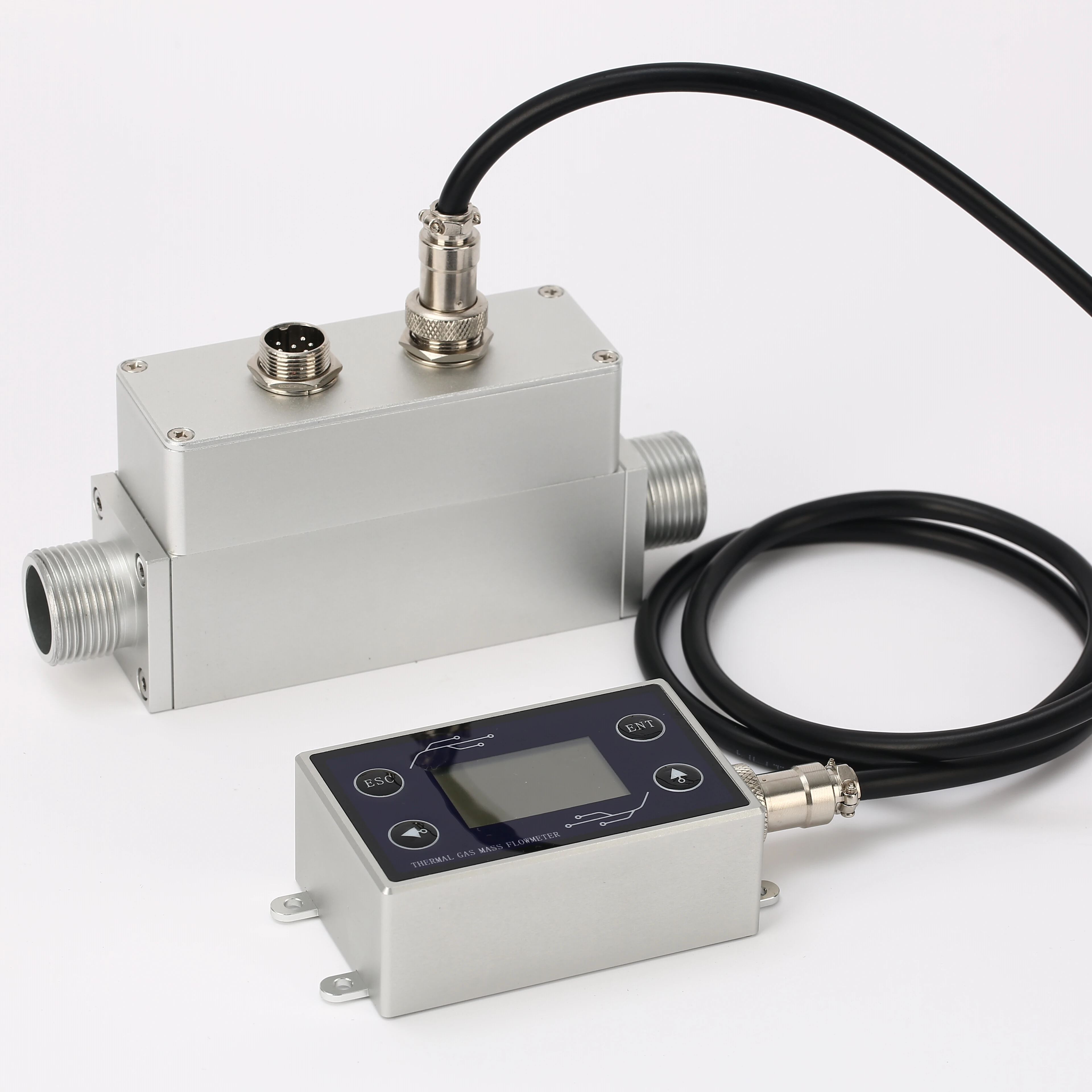Customizable Miniature Thermal Gas Mass Flow Meter Low-Flow Split Air with Remote Display OEM Support
