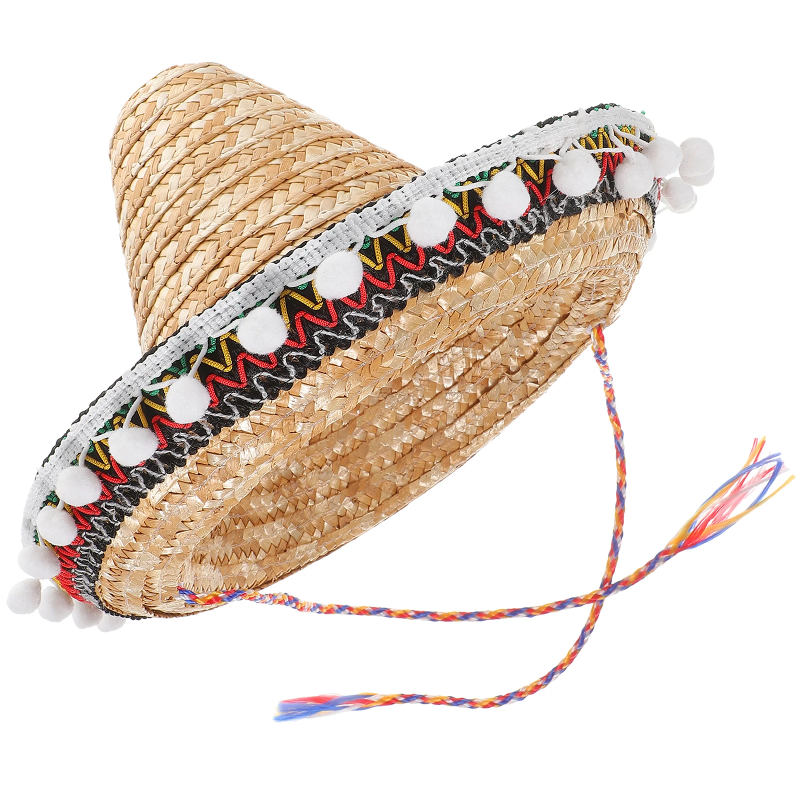 

Mexican Hat Straw Wide Brim Sun Hat For Women Men Summer Beach Outdoor Festival Party Carnival Fishing Accessory
