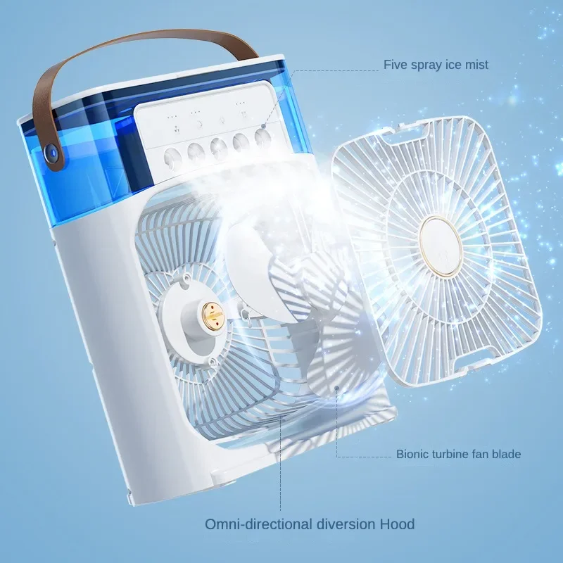 3 Speed Fan Portable Humidifier  Fan AIr Conditioner Household Small Air Cooler Hydrocooling Portable Air Adjustment For Office