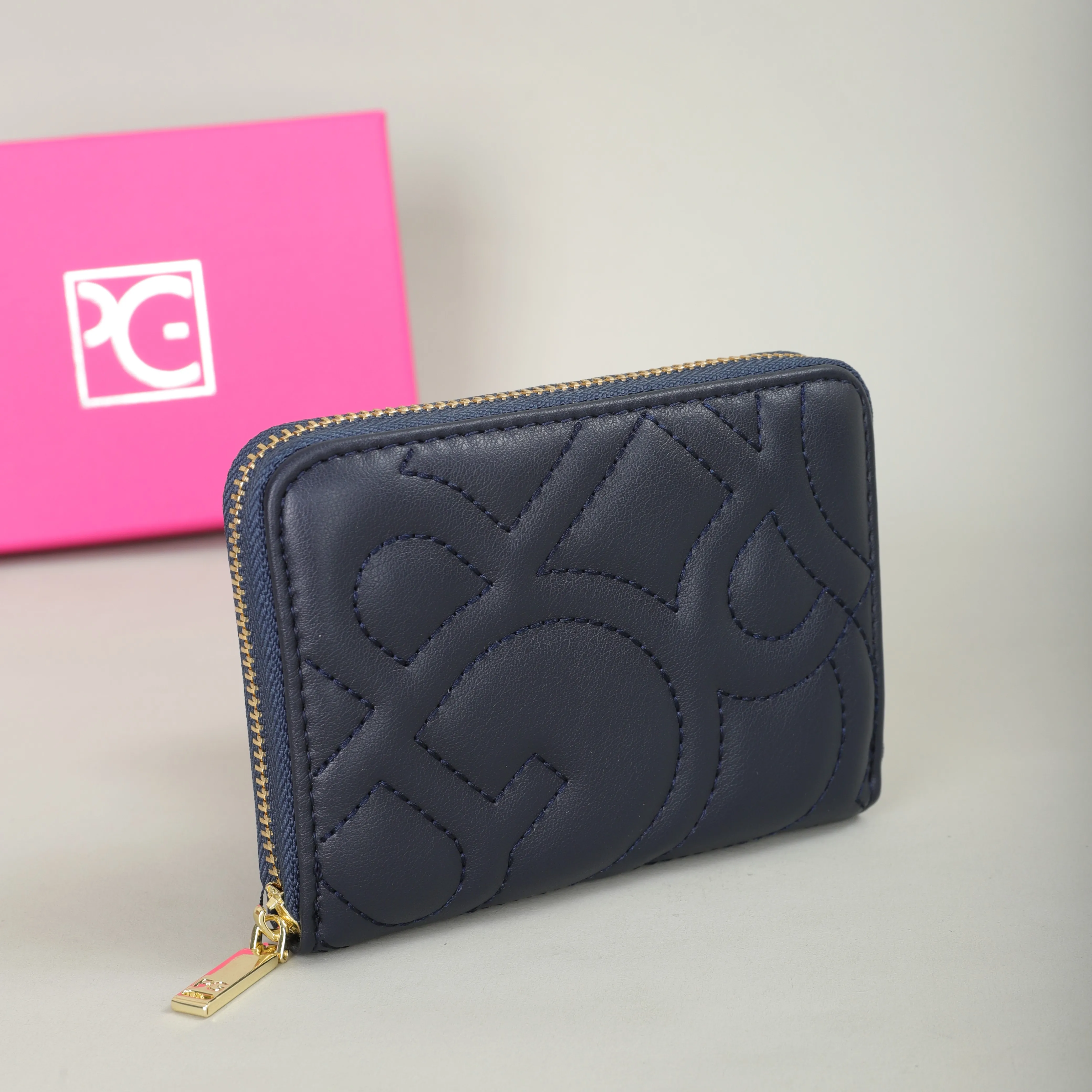 

PATSY PG GARIS Women's Light Luxury Wallet, Card Bags, Blue Coin Purse, Multifunctional Design, Zipper Opening, Gift Case