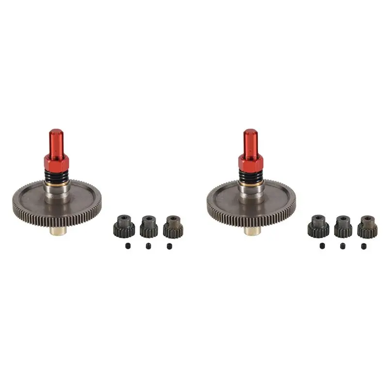 ABUM-2X 91T Spur Gear Slipper Clutch 21T 19T 17T Gear Set For Arrma 1/10 Senton Granite Big Rock Vorteks Typhon 4X4 Parts,Red