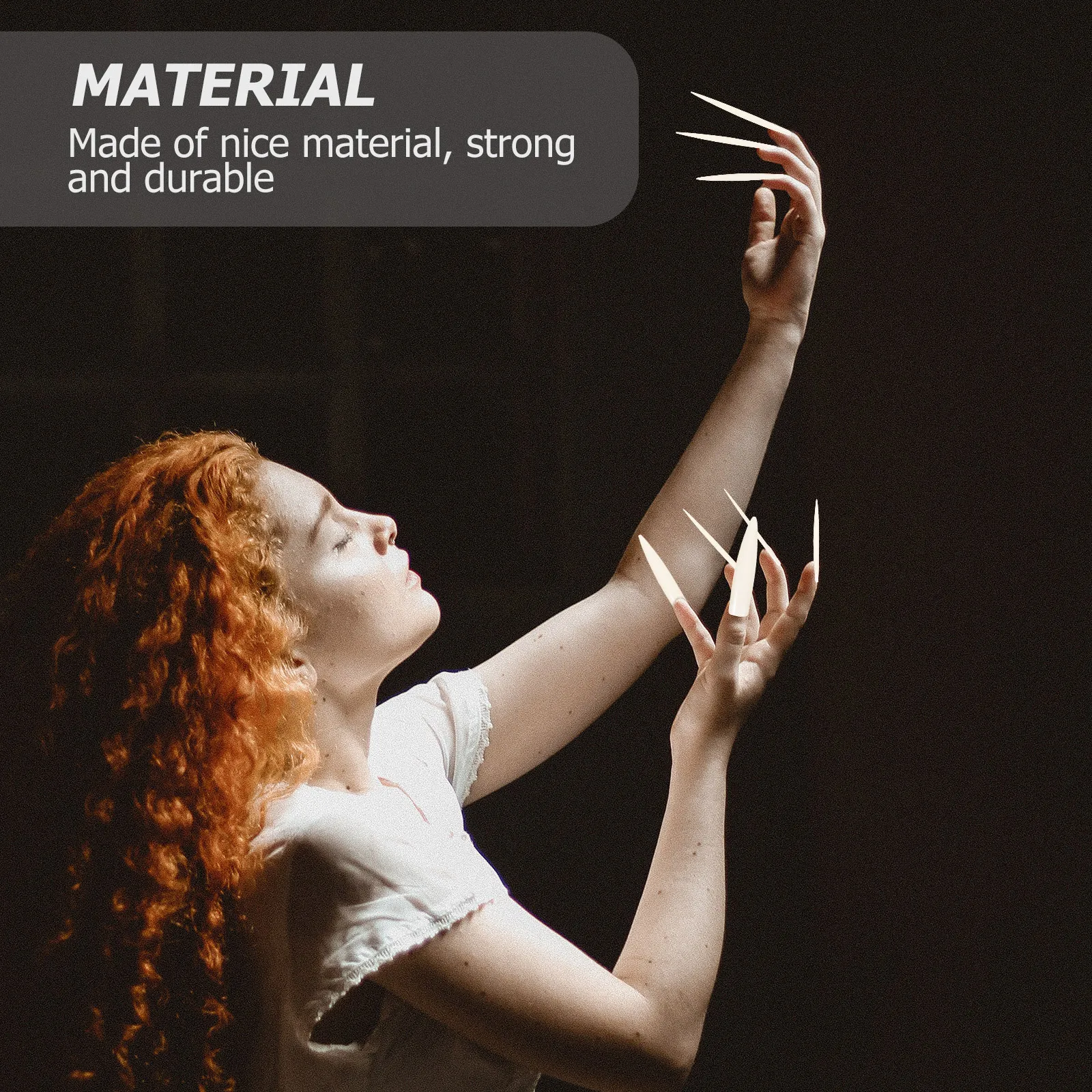 

44Pcs Salon Full Cover Nail Tips Transparent Long False Nails DIY Fake Nails for Wedding Party Manicure Curved Nail Tips