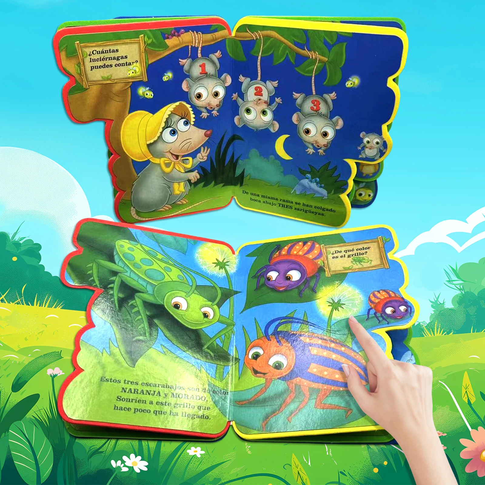 Spanish Storybook: Foam Material, Tear-Resistant, Cute Animals, Imagination, Short Stories, Early Education, 3-6 Years