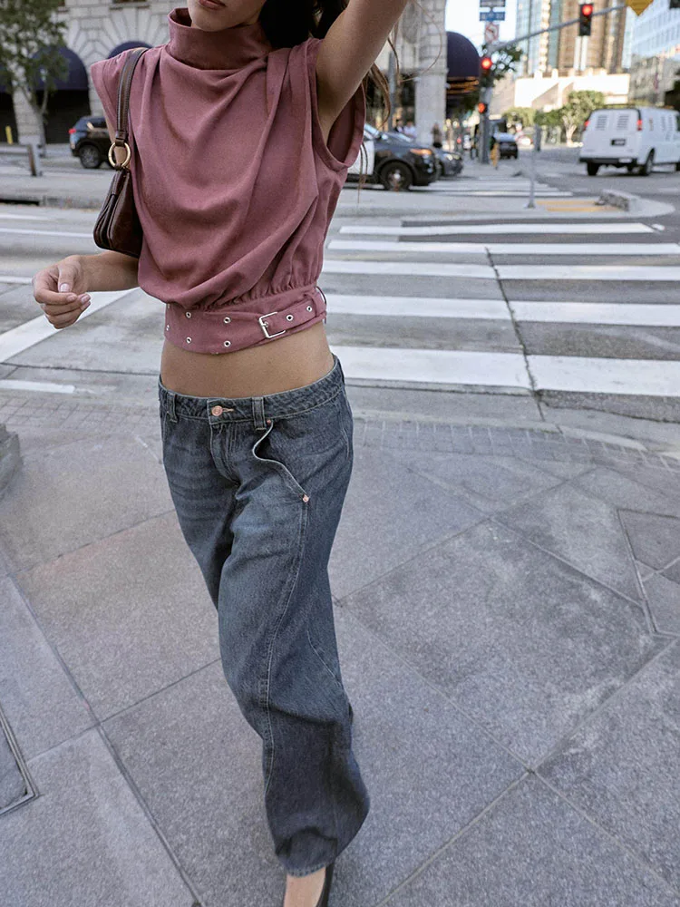 

Элитная весенняя коллекция ZA2026: Новинка зимы – женский этнический сценический костюм с эффектом искусственной замши, синий топ