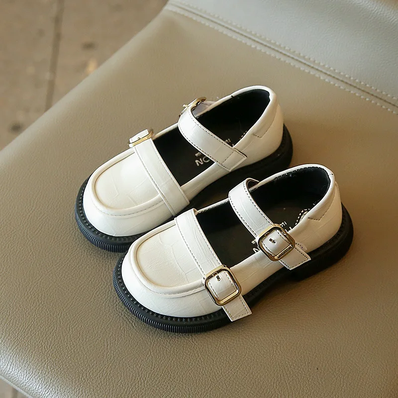 

Size 21-36 Kids Single Shoes 2024 Spring Autumn Childrens Leather Shoes Korean Style Baby Boys and Girls Soft Sole Casual Shoes