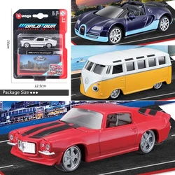 Bburago 1:64 Diecast Alloy Car Model 1/64 Van Bugatti Lamborghini Volkswagen T1GTR Container Storag Children's Collection Toys