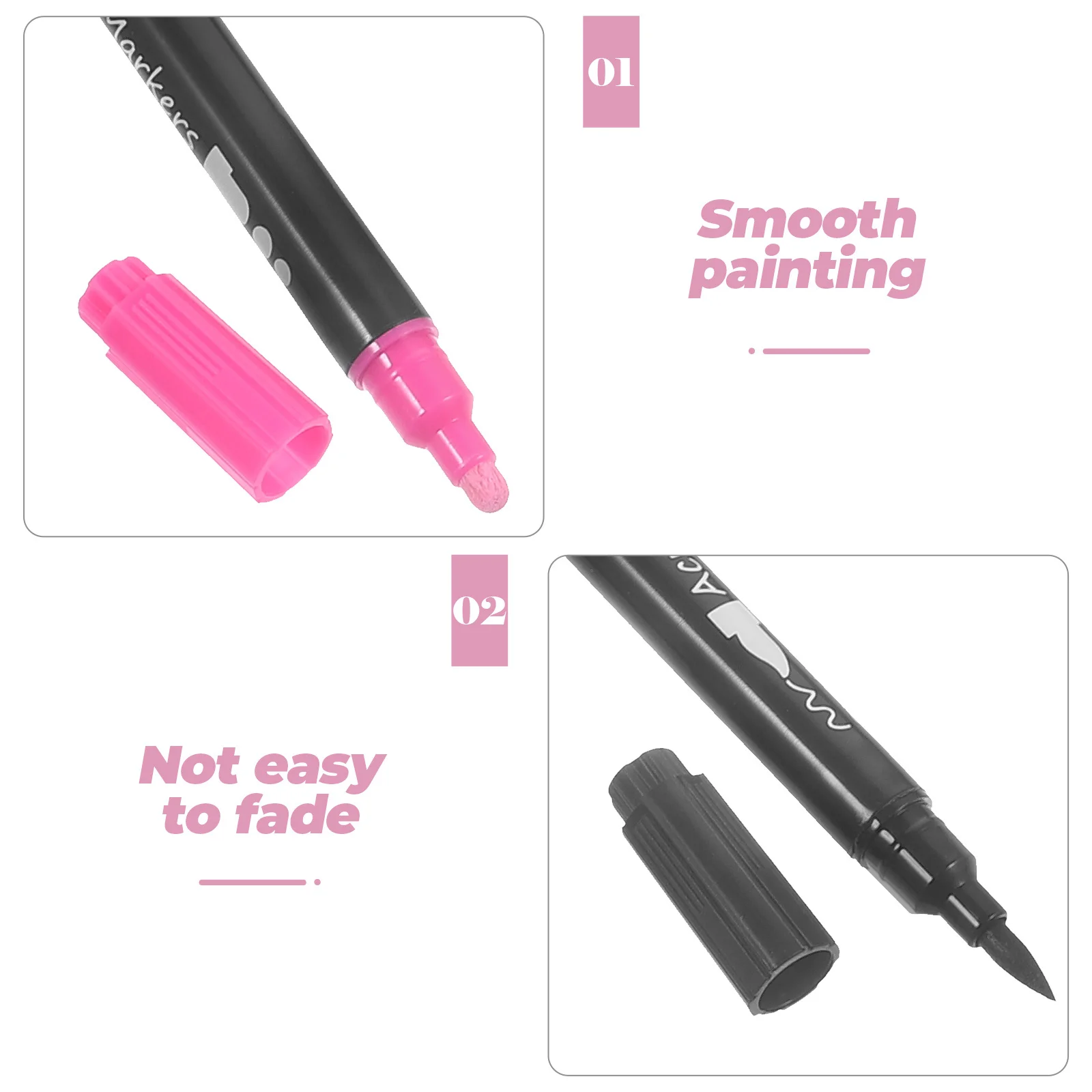 

1Set Double Head Paint Markers Smooth Acrylic Pens for Sketching Coloring Drawing DIY Crafts Set Markers for Journaling Adult