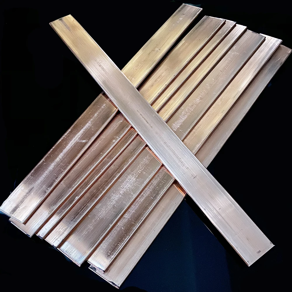 T2 Copper Raw Copper Strip Plate 20Pcs Copper Sheet Block Processing Conductive Grounding  Punching