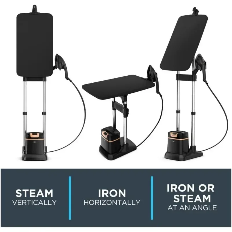 Home.IXEO Steamer for Clothes with Ironing Board 65 Inches 45 Second Heatup, 1 Liter Capacity 1500 Watts Ironing, Portable