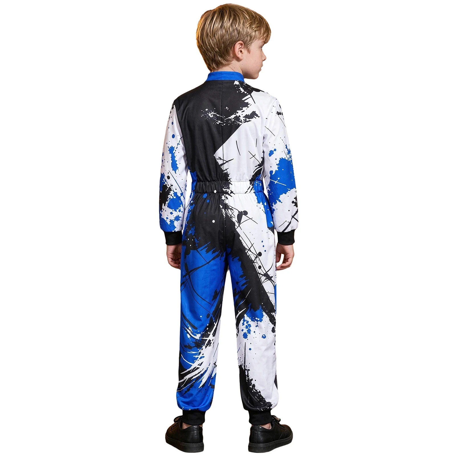 Jungen Motocross-Rennanzug, einteiliger Dirt-Bike-Rennanzug für Kinder, Spritzdruck, Offroad-ATV-Motorrad-Fahrkostüm – Detail 13