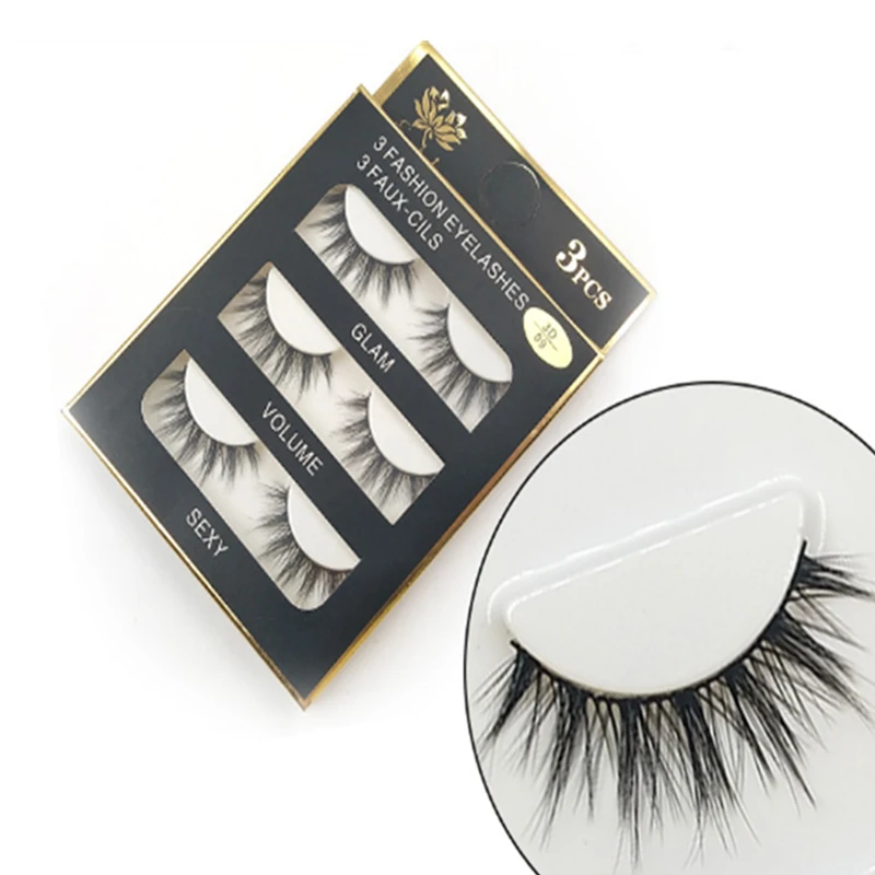 Super soft handmade Volume thin band Artificial natual and flexibel strip eyelashes with Black paper box