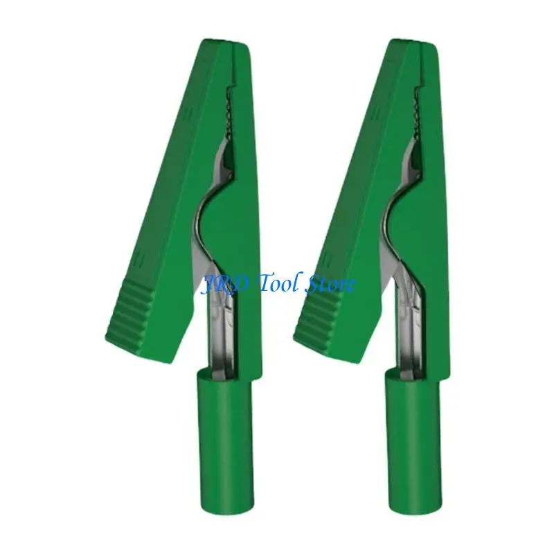 A2UD Alligators Clip  with 2mm Banana Interfaces Versatile 2mm Banana Plugs Alligators Clip  2pcs for Electronic Enthusiasts