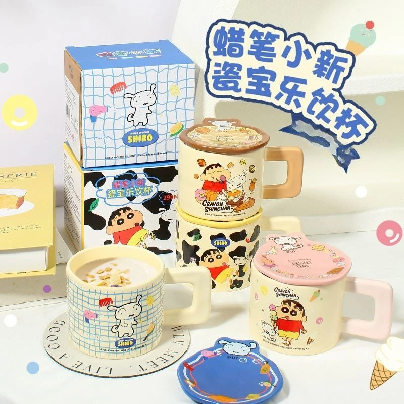 Crayon Shin-chan Nohara Shinnosuke Nohara Shiro Personality Cute Cartoon Mug Creative Animation Surrounding Ceramic Water Cup - Image 2