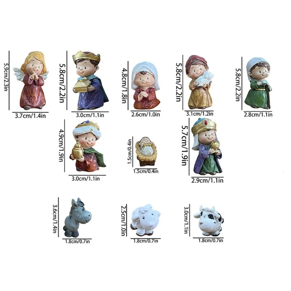 مشهد المهد تقويم القدوم الراتنج 11 يوما سطح المكتب الحلي لطيف الهدايا الدينية المسيحية عيد الميلاد العد التنازلي التقويم