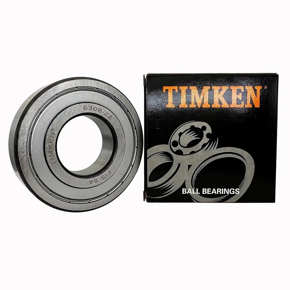 2PCS TIMKEN 6308-ZZ Deep Groove Ball Bearing 40x90x23mm Double Metal Shield Pre-Lubricated Industrial Bearing